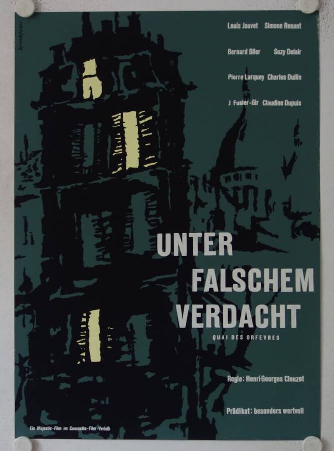 Unter falschem Verdacht originales deutsches Filmplakat (R60s)